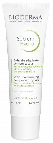 BIODERMA product photo, Sebium Hydra 40ml, hydrating care foir oily skin