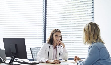 Doctor with a patient in a medical office